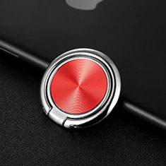 HTC Desire 22 Pro 5G用スタンドタイプのスマートフォン ホルダー マグネット式 ユニバーサル バンカーリング 指輪型 Z11 レッド