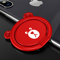 Apple iPhone 5S用スタンドタイプのスマートフォン ホルダー マグネット式 ユニバーサル バンカーリング 指輪型 S14 レッド