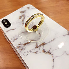 Samsung Galaxy S6 Edge+ Plus用スタンドタイプのスマートフォン ホルダー ユニバーサル バンカーリング 指輪型 S15 ゴールド