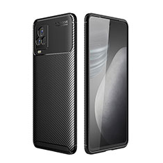 Vivo iQOO 7 5G用シリコンケース ソフトタッチラバー ツイル カバー S01 Vivo ブラック