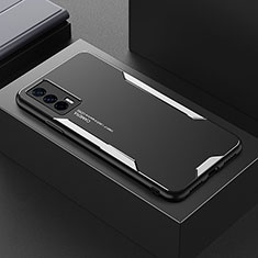 Vivo iQOO 7 India 5G用ケース 高級感 手触り良い アルミメタル 製の金属製 兼シリコン カバー PB1 Vivo シルバー