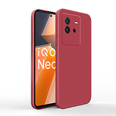 Vivo iQOO Neo6 5G用360度 フルカバー極薄ソフトケース シリコンケース 耐衝撃 全面保護 バンパー YK4 Vivo レッド