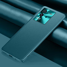 Vivo iQOO Neo6 5G用ケース 高級感 手触り良いレザー柄 QK1 Vivo シアン