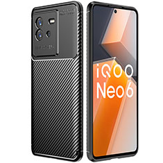 Vivo iQOO Neo6 SE 5G用シリコンケース ソフトタッチラバー ツイル カバー S01 Vivo ブラック