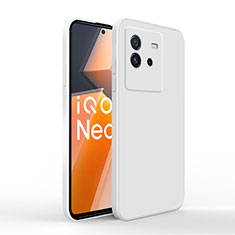 Vivo iQOO Neo6 SE 5G用360度 フルカバー極薄ソフトケース シリコンケース 耐衝撃 全面保護 バンパー YK4 Vivo ホワイト