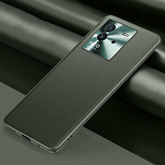 Vivo iQOO Neo6 SE 5G用ケース 高級感 手触り良いレザー柄 QK1 Vivo グリーン