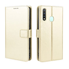 Vivo iQOO U3 4G用手帳型 レザーケース スタンド カバー BY5 Vivo ゴールド