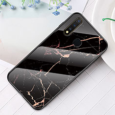 Vivo iQOO U3 4G用ハイブリットバンパーケース プラスチック パターン 鏡面 カバー Vivo ゴールド・ブラック