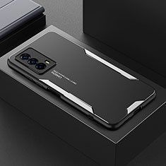 Vivo iQOO Z5 5G用ケース 高級感 手触り良い アルミメタル 製の金属製 兼シリコン カバー PB1 Vivo シルバー