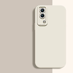 Vivo iQOO Z5x 5G用360度 フルカバー極薄ソフトケース シリコンケース 耐衝撃 全面保護 バンパー Vivo ホワイト