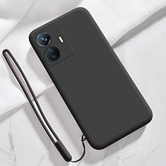 Vivo iQOO Z6 Lite 5G用360度 フルカバー極薄ソフトケース シリコンケース 耐衝撃 全面保護 バンパー YK1 Vivo ブラック