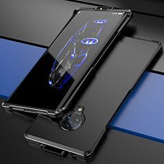 Vivo Nex 3 5G用ケース 高級感 手触り良い アルミメタル 製の金属製 カバー Vivo ブラック