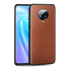 Vivo Nex 3S用ケース 高級感 手触り良いレザー柄 S04 Vivo ブラウン