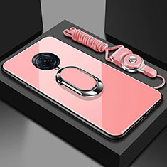 Vivo Nex 3S用ハイブリットバンパーケース プラスチック 鏡面 カバー アンド指輪 マグネット式 Vivo ピンク