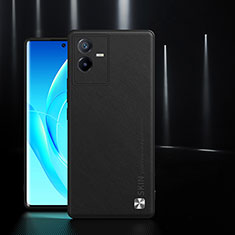 Vivo T2x 5G用ケース 高級感 手触り良いレザー柄 S03 Vivo ブラック