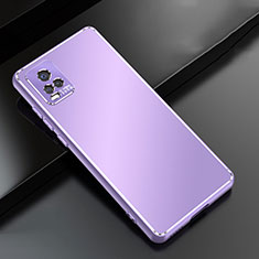 Vivo V20 Pro 5G用ケース 高級感 手触り良い アルミメタル 製の金属製 カバー Vivo ラベンダー