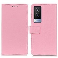 Vivo V21e 5G用手帳型 レザーケース スタンド カバー M08L Vivo ピンク