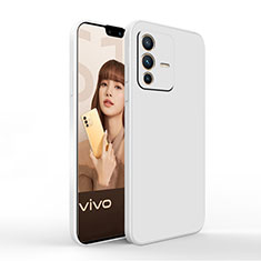 Vivo V23 5G用360度 フルカバー極薄ソフトケース シリコンケース 耐衝撃 全面保護 バンパー YK4 Vivo ホワイト