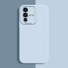 Vivo V23 5G用360度 フルカバー極薄ソフトケース シリコンケース 耐衝撃 全面保護 バンパー YK2 Vivo ライトブルー