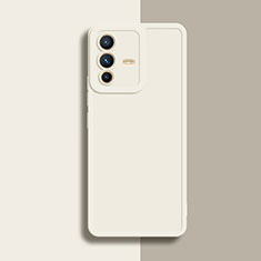 Vivo V23 5G用360度 フルカバー極薄ソフトケース シリコンケース 耐衝撃 全面保護 バンパー YK1 Vivo ホワイト