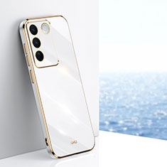 Vivo V27 Pro 5G用極薄ソフトケース シリコンケース 耐衝撃 全面保護 XL1 Vivo ホワイト