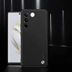 Vivo V27e 5G用ケース 高級感 手触り良いレザー柄 S03 Vivo ブラック