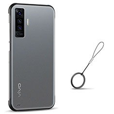 Vivo X50 5G用ハードカバー クリスタル クリア透明 H02 Vivo ブラック