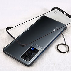 Vivo X60 Pro 5G用ハードカバー クリスタル クリア透明 H01 Vivo ブラック