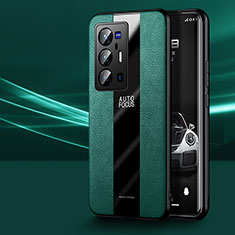 Vivo X70 Pro+ Plus 5G用シリコンケース ソフトタッチラバー レザー柄 カバー PB1 Vivo グリーン