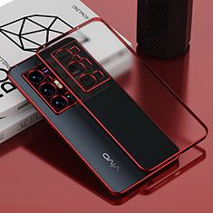 Vivo X70 Pro+ Plus 5G用極薄ソフトケース シリコンケース 耐衝撃 全面保護 クリア透明 AN1 Vivo レッド