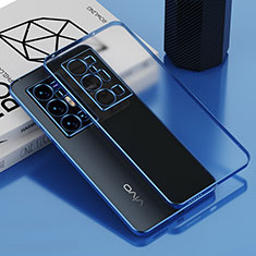 Vivo X70 Pro+ Plus 5G用極薄ソフトケース シリコンケース 耐衝撃 全面保護 クリア透明 AN1 Vivo ネイビー