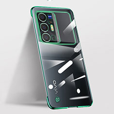 Vivo X70 Pro+ Plus 5G用ハードカバー クリスタル クリア透明 フレームレス Vivo グリーン
