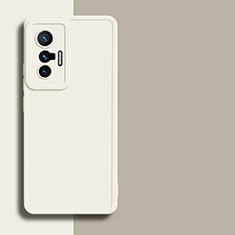 Vivo X70t用360度 フルカバー極薄ソフトケース シリコンケース 耐衝撃 全面保護 バンパー YK1 Vivo ホワイト