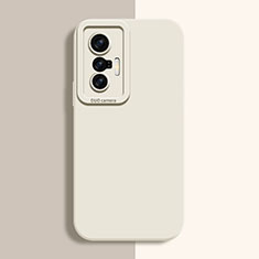 Vivo X70t用360度 フルカバー極薄ソフトケース シリコンケース 耐衝撃 全面保護 バンパー Vivo ホワイト