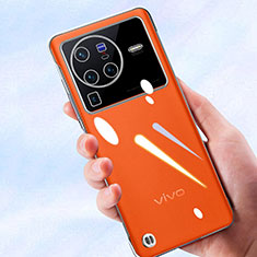Vivo X80 Pro 5G用極薄ソフトケース シリコンケース 耐衝撃 全面保護 クリア透明 T02 Vivo クリア