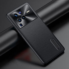 Vivo X80 Pro 5G用ケース 高級感 手触り良いレザー柄 JB3 Vivo ブラック