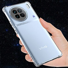 Vivo X90 Pro+ Plus 5G用極薄ソフトケース シリコンケース 耐衝撃 全面保護 クリア透明 カバー Vivo クリア