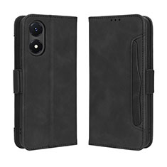 Vivo Y02S用手帳型 レザーケース スタンド カバー BY3 Vivo ブラック