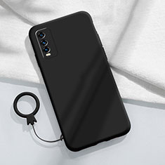 Vivo Y11s用360度 フルカバー極薄ソフトケース シリコンケース 耐衝撃 全面保護 バンパー YK1 Vivo ブラック