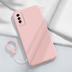 Vivo Y12s (2021)用360度 フルカバー極薄ソフトケース シリコンケース 耐衝撃 全面保護 バンパー YK1 Vivo ピンク