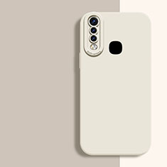 Vivo Y15用360度 フルカバー極薄ソフトケース シリコンケース 耐衝撃 全面保護 バンパー Vivo ホワイト