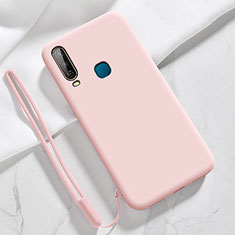 Vivo Y17用360度 フルカバー極薄ソフトケース シリコンケース 耐衝撃 全面保護 バンパー YK3 Vivo ピンク