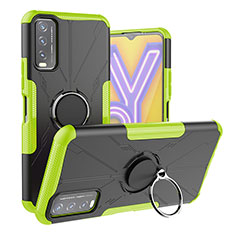 Vivo Y20用ハイブリットバンパーケース プラスチック アンド指輪 マグネット式 JX1 Vivo グリーン