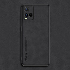 Vivo Y21用ケース 高級感 手触り良いレザー柄 S01 Vivo ブラック