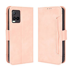 Vivo Y21a用手帳型 レザーケース スタンド カバー BY3 Vivo ピンク