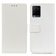 Vivo Y33s用手帳型 レザーケース スタンド カバー M08L Vivo ホワイト