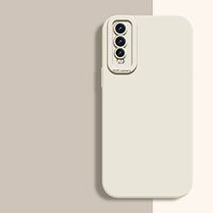 Vivo Y51s 5G用360度 フルカバー極薄ソフトケース シリコンケース 耐衝撃 全面保護 バンパー Vivo ホワイト