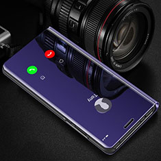 Vivo Y53s NFC用手帳型 レザーケース スタンド 鏡面 カバー L02 Vivo パープル