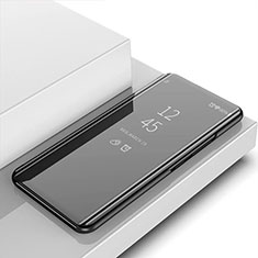 Vivo Y53s NFC用手帳型 レザーケース スタンド 鏡面 カバー Vivo ブラック