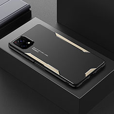 Vivo Y72 India用ケース 高級感 手触り良い アルミメタル 製の金属製 兼シリコン カバー PB1 Vivo ゴールド